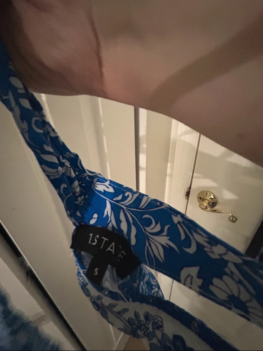 1.STATE Blue & White Floral Summer Dress